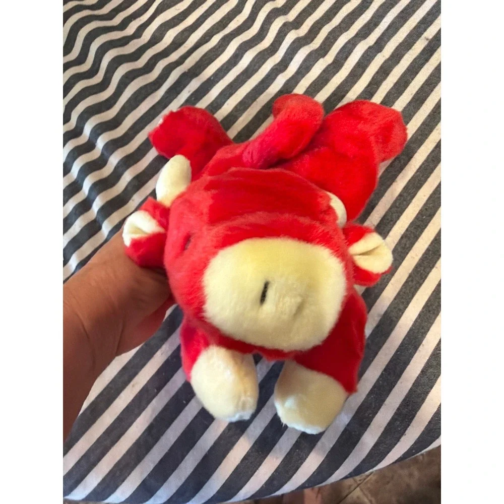 Ty Beanie Buddies Snort the Bull Red Plush Stuffed Animal 1998 Vintage Toy